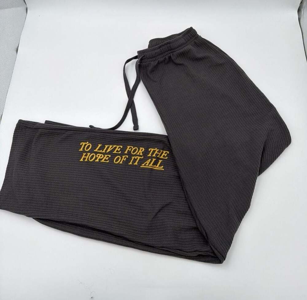 Taylor Swift Folklore To Live For The Hope Of It All Waffle Knit Lounge Pants XL